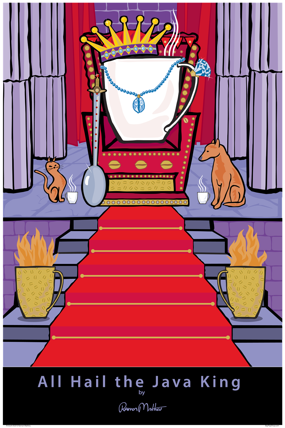 "Java King" Open Edition Art Print by Ramon Matheu