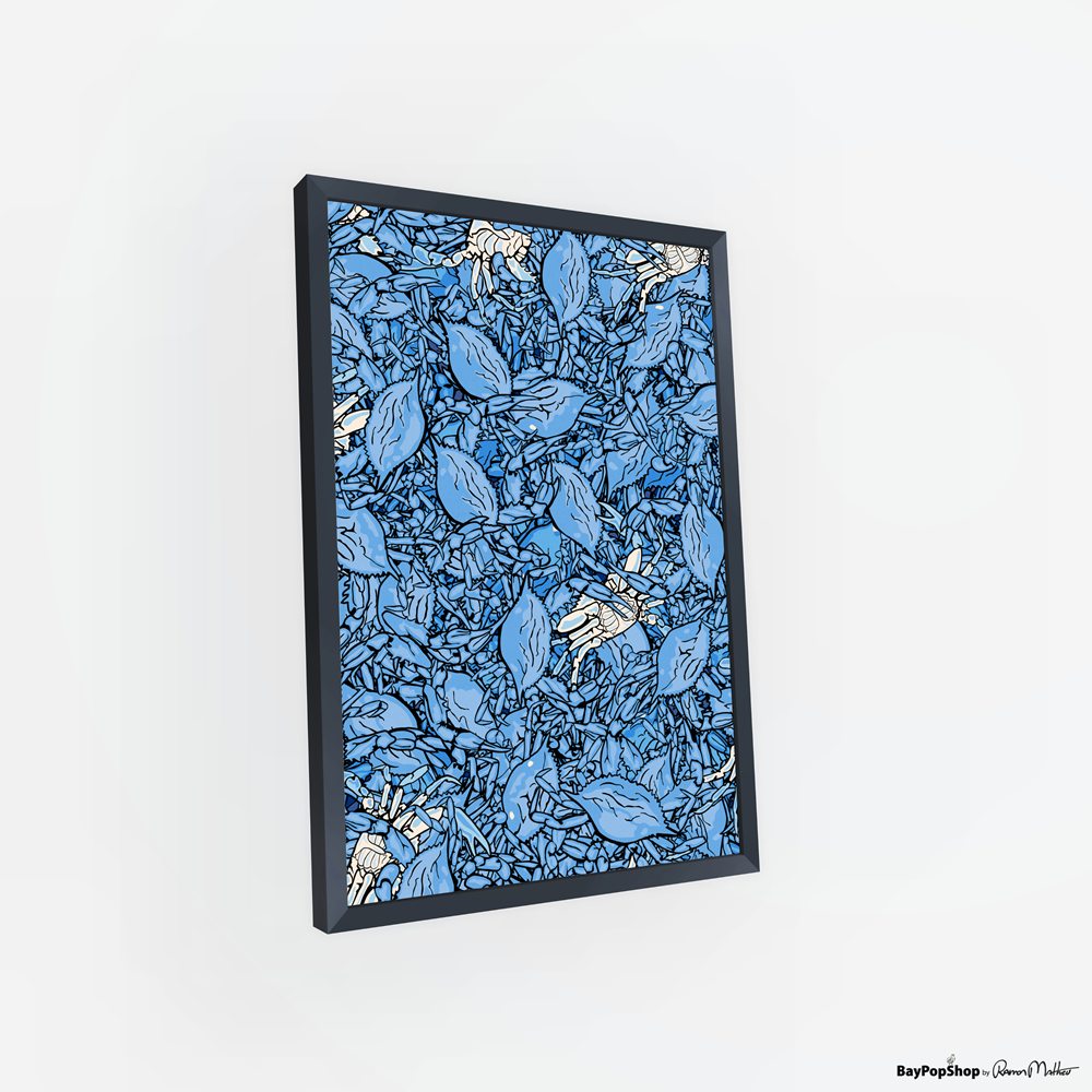 "Live Blue Crabs" Open Edition Art Print by Ramon Matheu