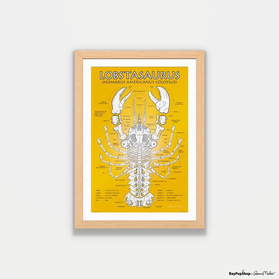 "Lobstersaurus" Open Edition Art Print by Ramon Matheu