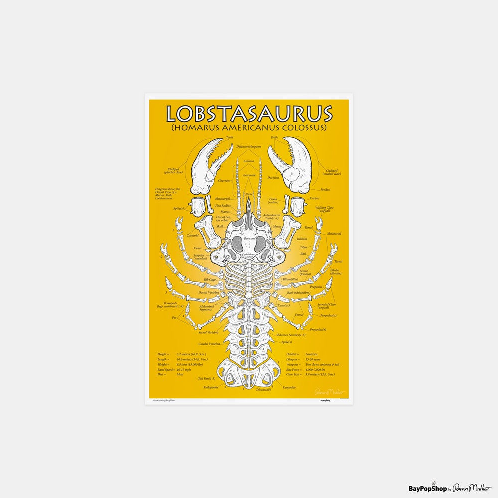 "Lobstersaurus" Open Edition Art Print by Ramon Matheu