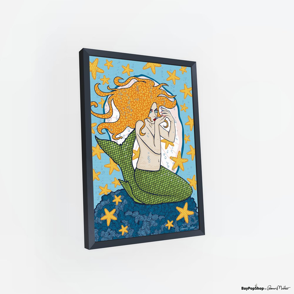 "Mermaids Kiss" Open Edition Art Print by Ramon Matheu