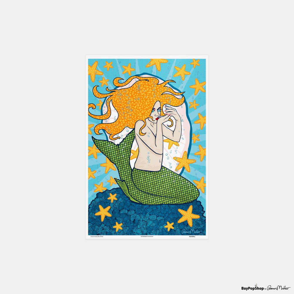 "Mermaids Kiss" Open Edition Art Print by Ramon Matheu