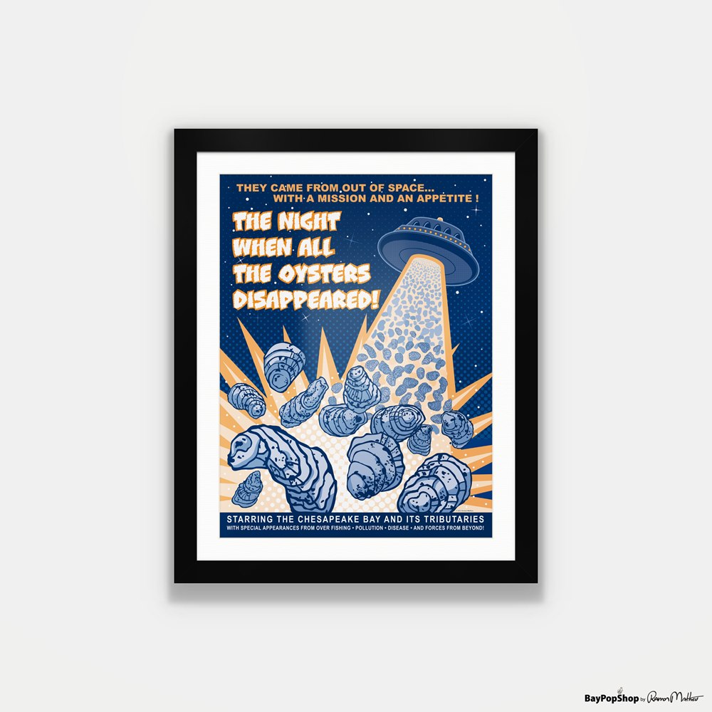 "Night When All The Oysters Disappeared" Open Edition Art Print by Ramon Matheu