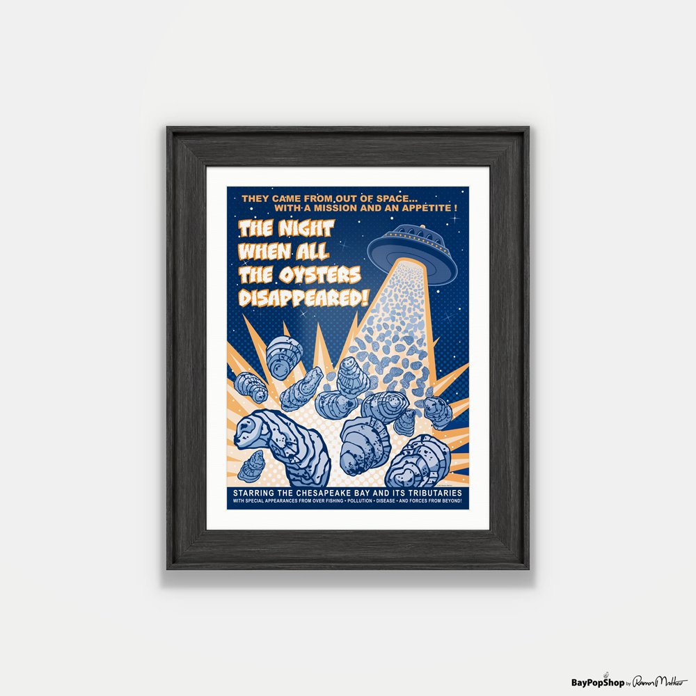 "Night When All The Oysters Disappeared" Open Edition Art Print by Ramon Matheu