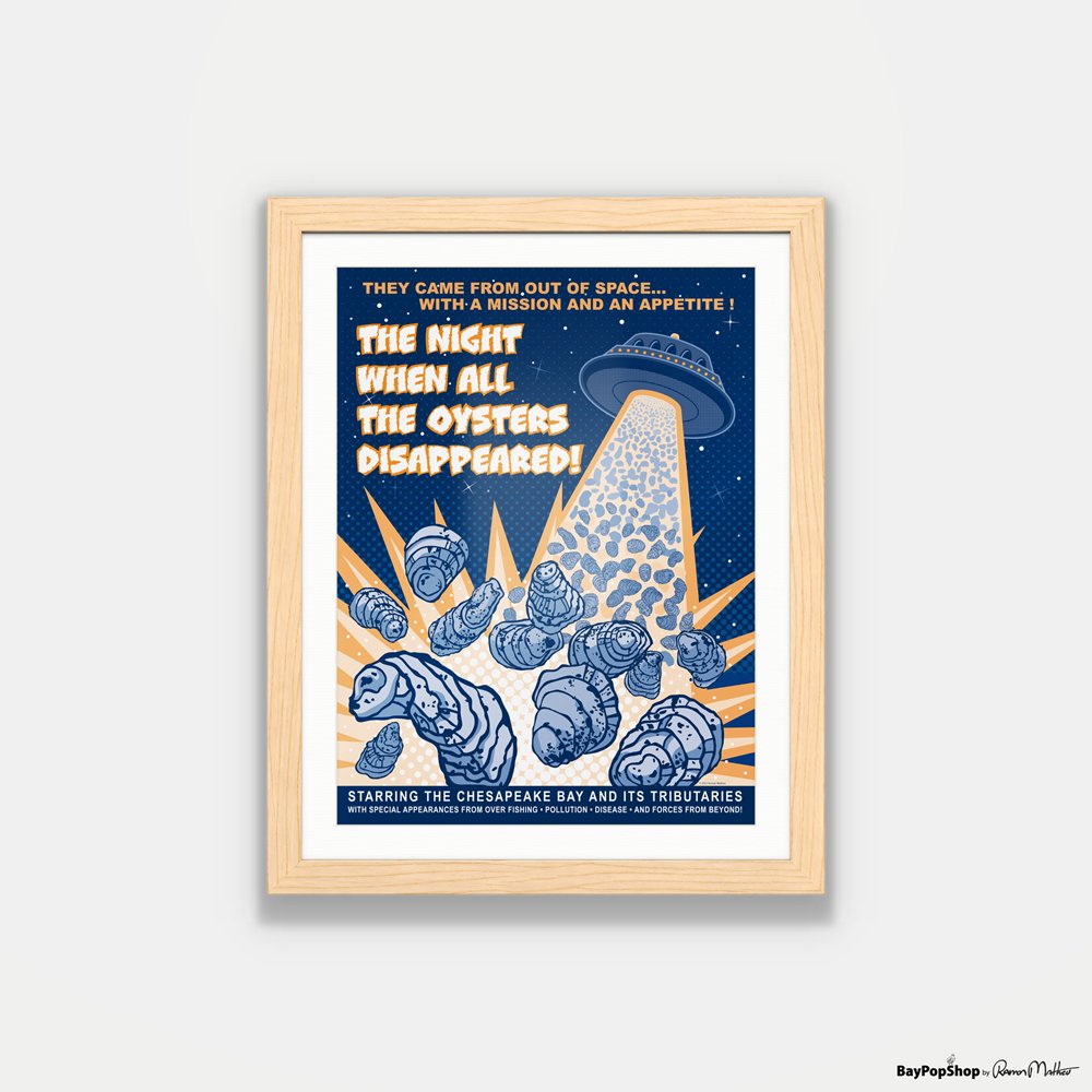 "Night When All The Oysters Disappeared" Open Edition Art Print by Ramon Matheu