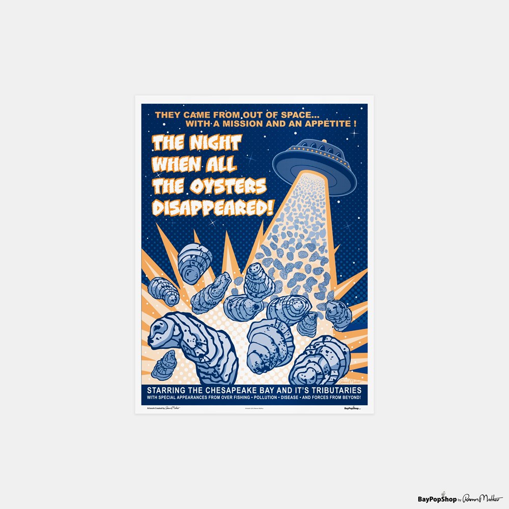 "Night When All The Oysters Disappeared" Open Edition Art Print by Ramon Matheu