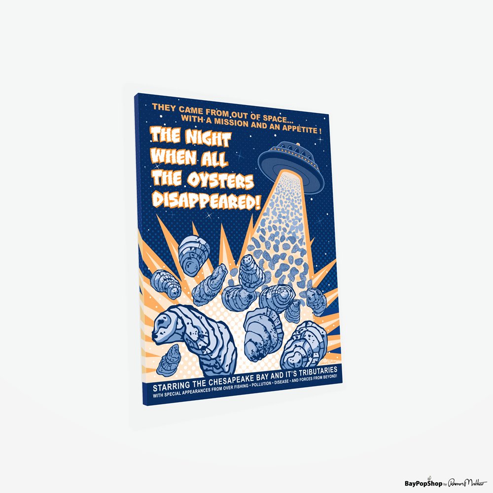 "Night When All The Oysters Disappeared" Open Edition Art Print by Ramon Matheu