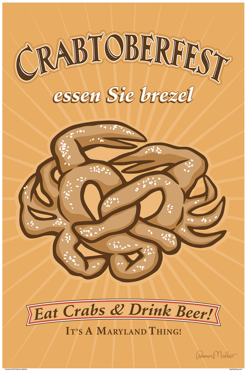 "Crabtoberfest 2014" Open Edition Art Print by Ramon Matheu