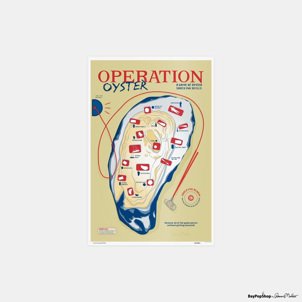"Operation Oyster Game" Open Edition Art Print by Ramon Matheu
