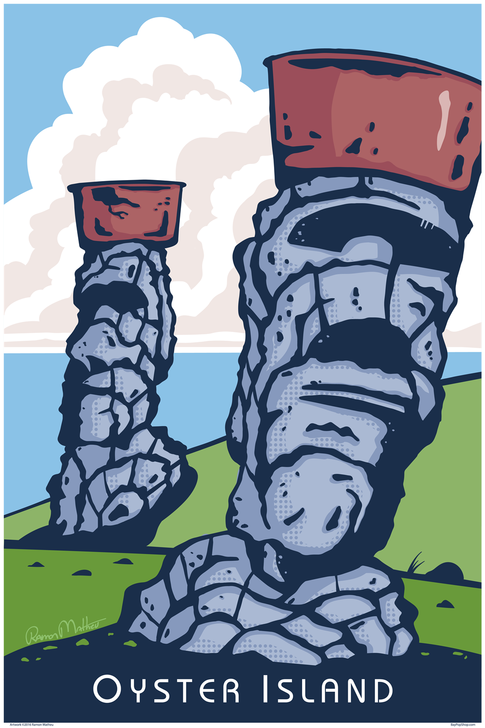 "Oyster Island" Open Edition Art Print by Ramon Matheu