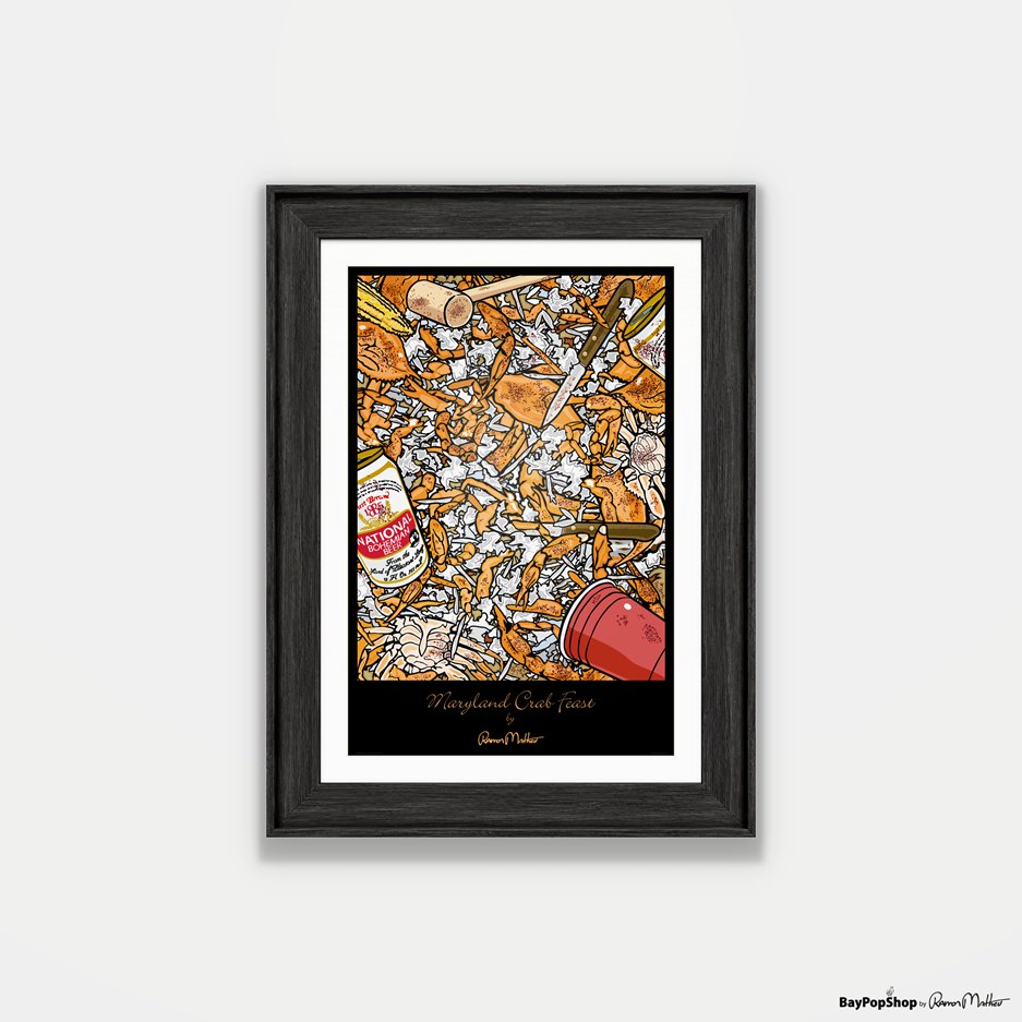 "Picked Blue Crabs" Open Edition Art Print by Ramon Matheu