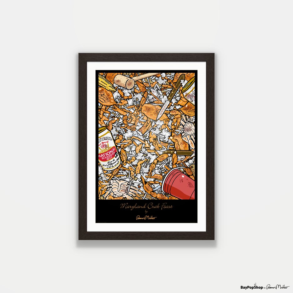"Picked Blue Crabs" Open Edition Art Print by Ramon Matheu