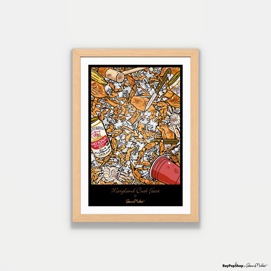 "Picked Blue Crabs" Open Edition Art Print by Ramon Matheu