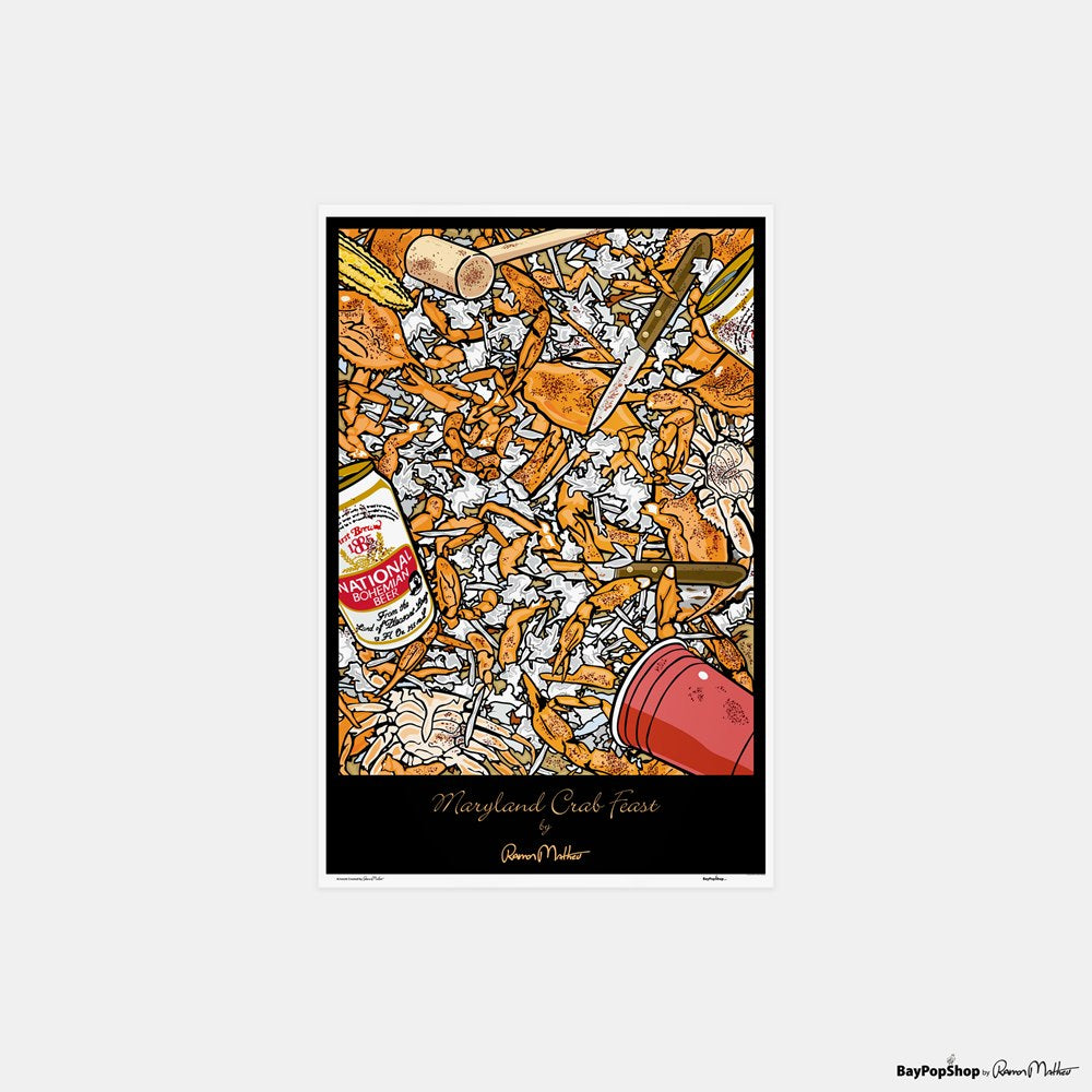 "Picked Blue Crabs" Open Edition Art Print by Ramon Matheu