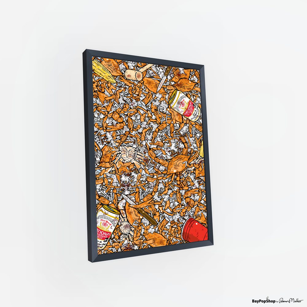 "Picked Blue Crabs" Open Edition Art Print by Ramon Matheu