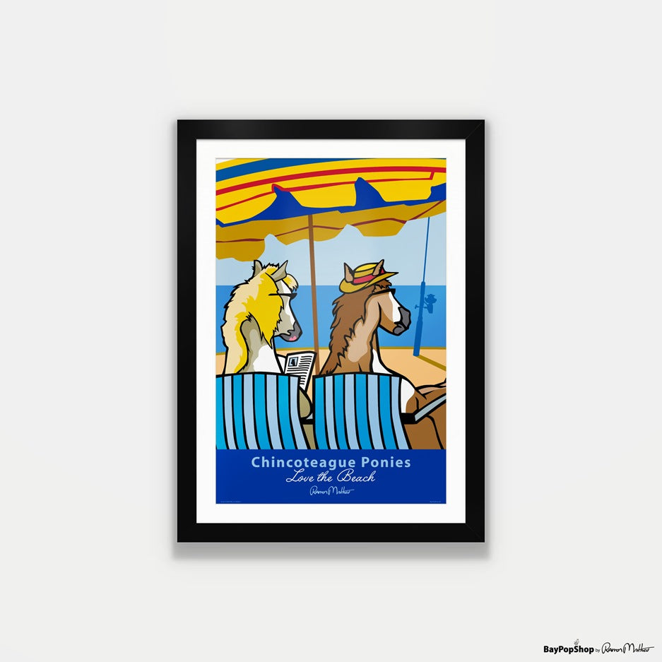 "Chincoteague Ponies" Open Edition Art Print by Ramon Matheu