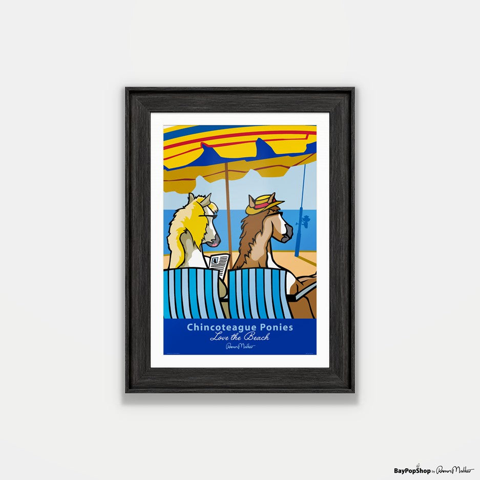 "Chincoteague Ponies" Open Edition Art Print by Ramon Matheu