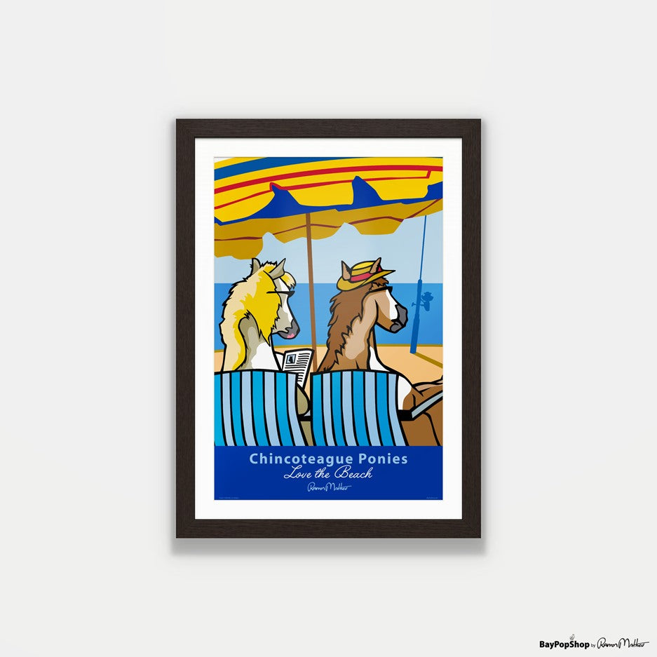 "Chincoteague Ponies" Open Edition Art Print by Ramon Matheu