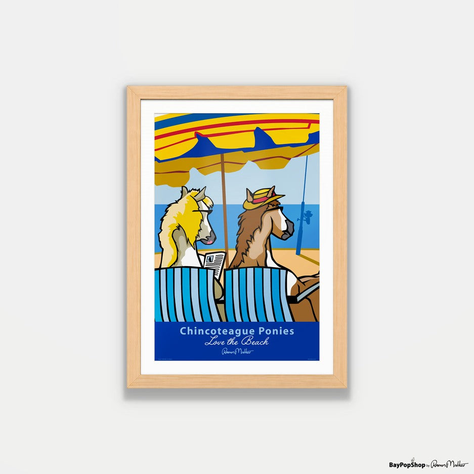 "Chincoteague Ponies" Open Edition Art Print by Ramon Matheu