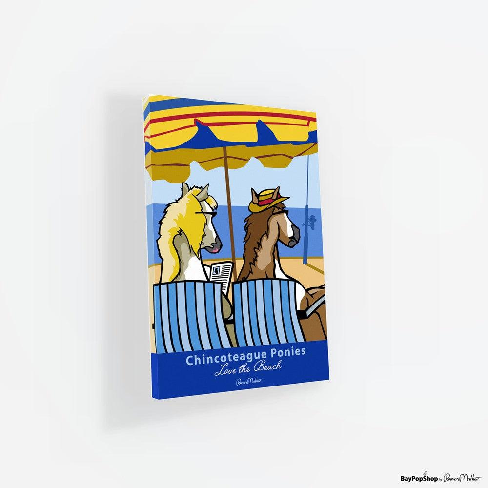 "Chincoteague Ponies" Open Edition Art Print by Ramon Matheu