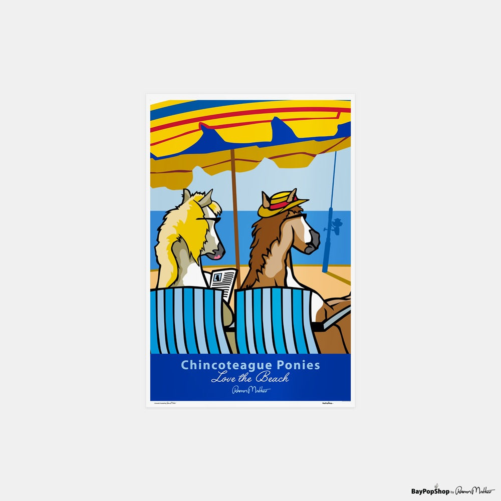 "Chincoteague Ponies" Open Edition Art Print by Ramon Matheu