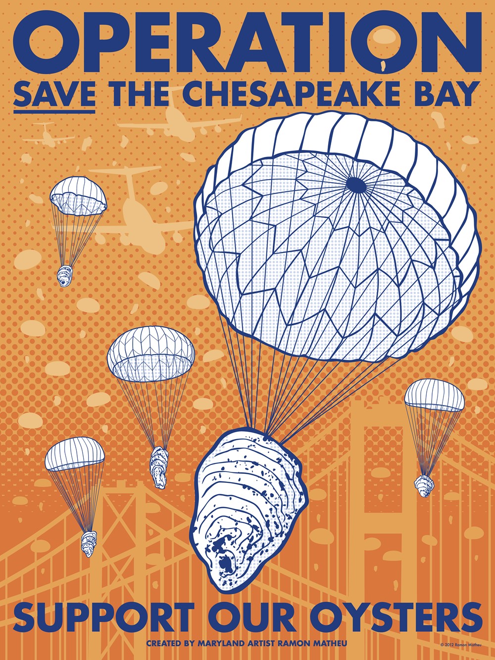 "Operation Save The Chesapeake Bay" Open Edition Art Print by Ramon Matheu