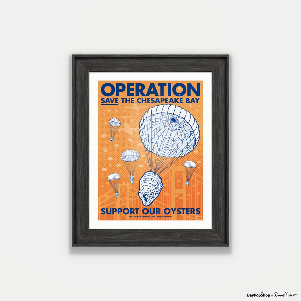 "Operation Save The Chesapeake Bay" Open Edition Art Print by Ramon Matheu