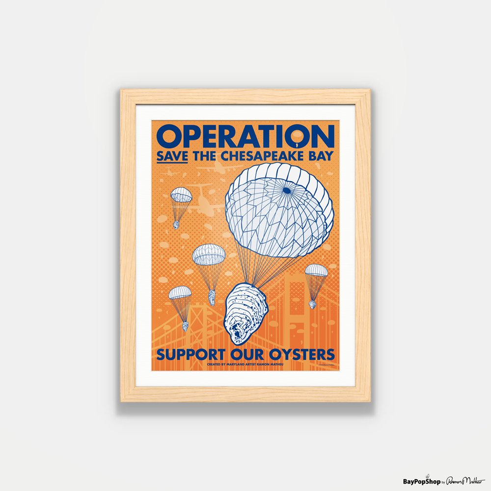 "Operation Save The Chesapeake Bay" Open Edition Art Print by Ramon Matheu