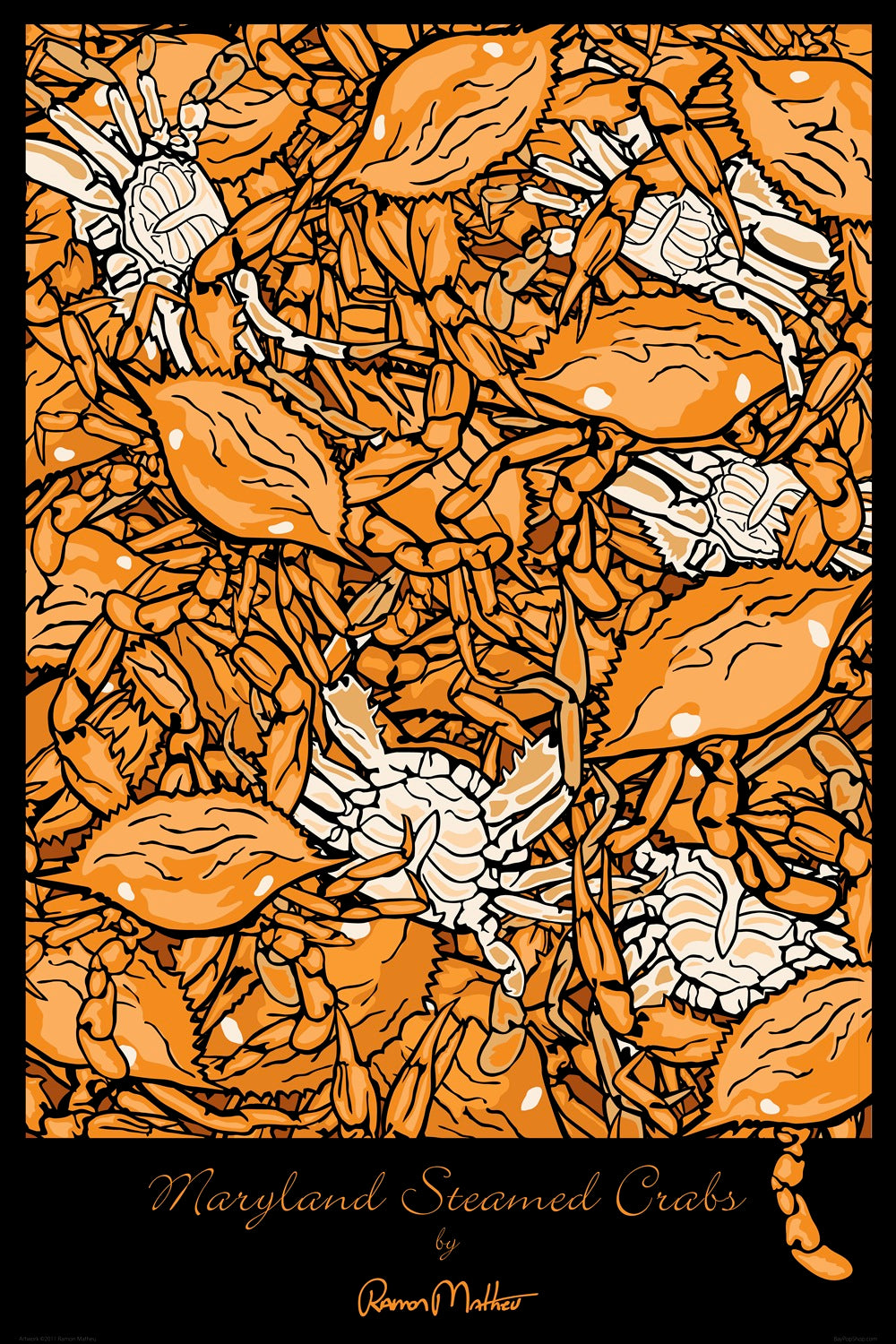 "Steamed Blue Crabs" Open Edition Art Print by Ramon Matheu
