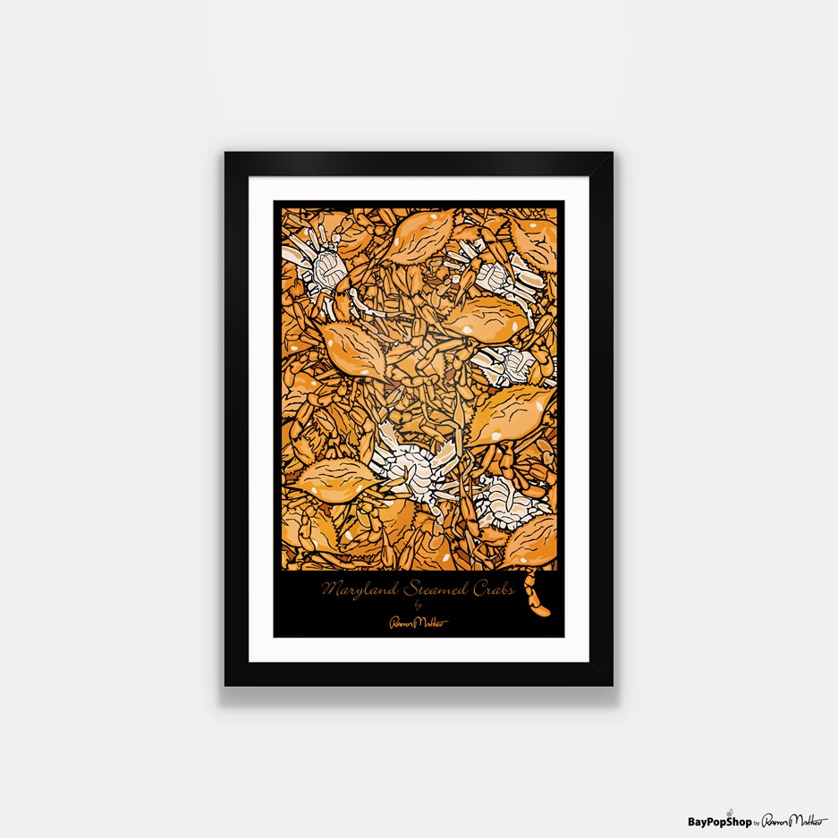 "Steamed Blue Crabs" Open Edition Art Print by Ramon Matheu