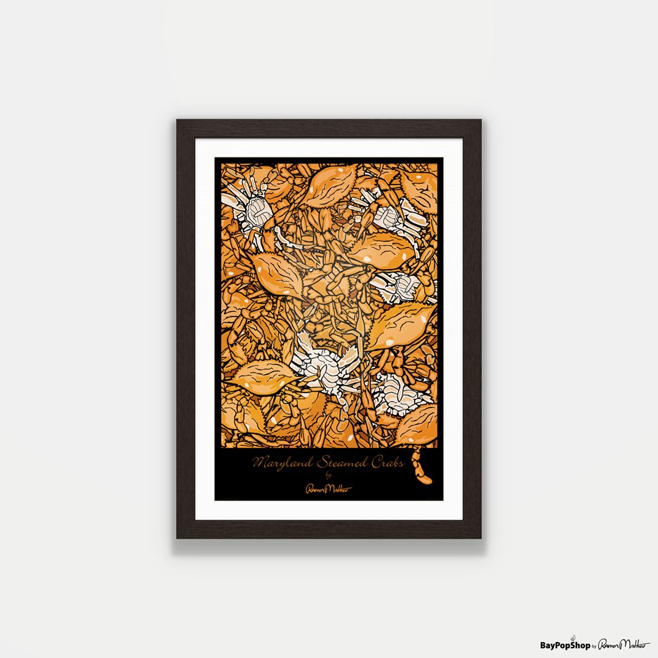 "Steamed Blue Crabs" Open Edition Art Print by Ramon Matheu