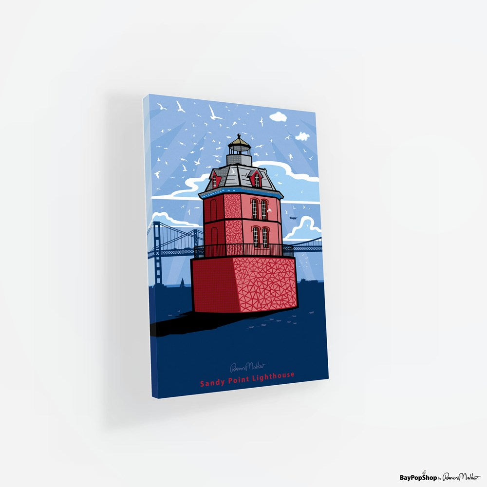 "Sandy Point Lighthouse" Open Edition Art Print by Ramon Matheu