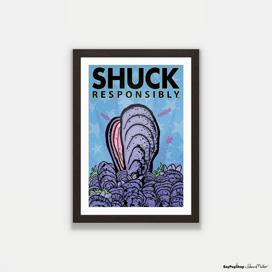 "Shuck Responsibly" Open Edition Art Print by Ramon Matheu