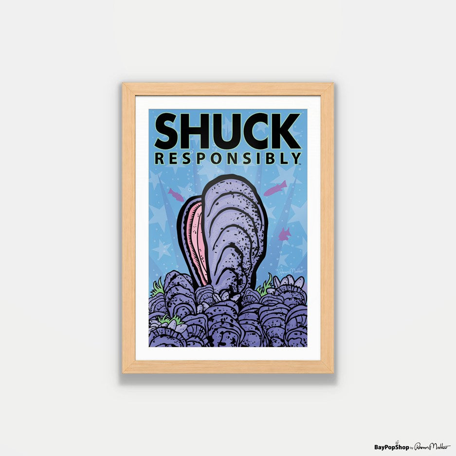 "Shuck Responsibly" Open Edition Art Print by Ramon Matheu
