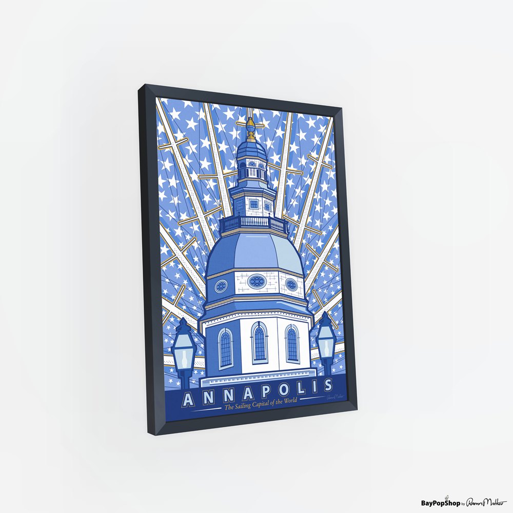 "Annapolis State House" Open Edition Art Print by Ramon Matheu