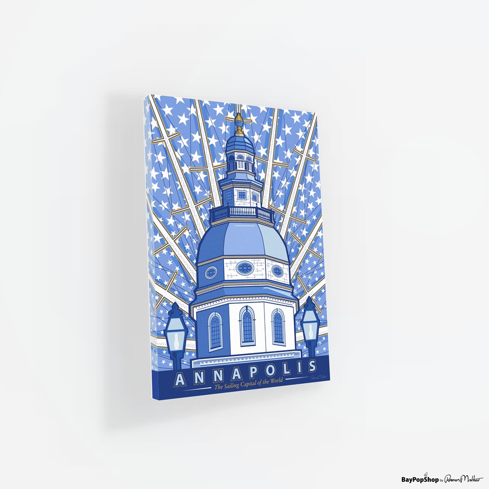 "Annapolis State House" Open Edition Art Print by Ramon Matheu