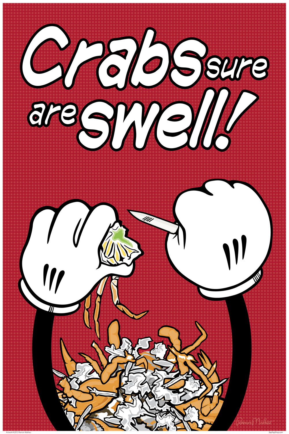 "Crabs Are Swell" Open Edition Art Print by Ramon Matheu
