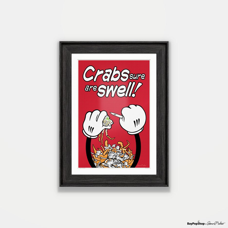 "Crabs Are Swell" Open Edition Art Print by Ramon Matheu