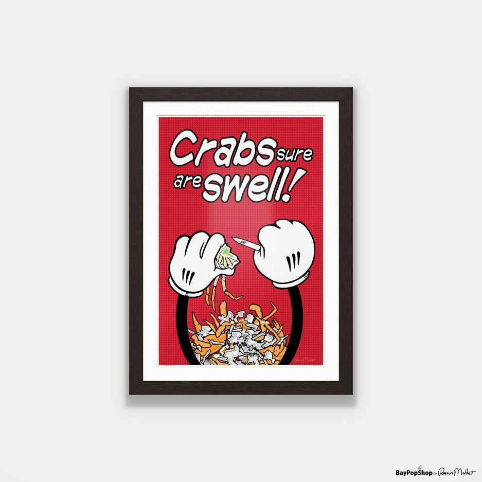 "Crabs Are Swell" Open Edition Art Print by Ramon Matheu