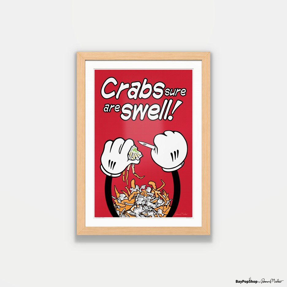 "Crabs Are Swell" Open Edition Art Print by Ramon Matheu