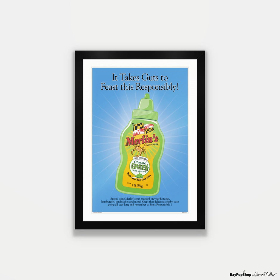 "Merlin'S Green Mustard" Open Edition Art Print by Ramon Matheu