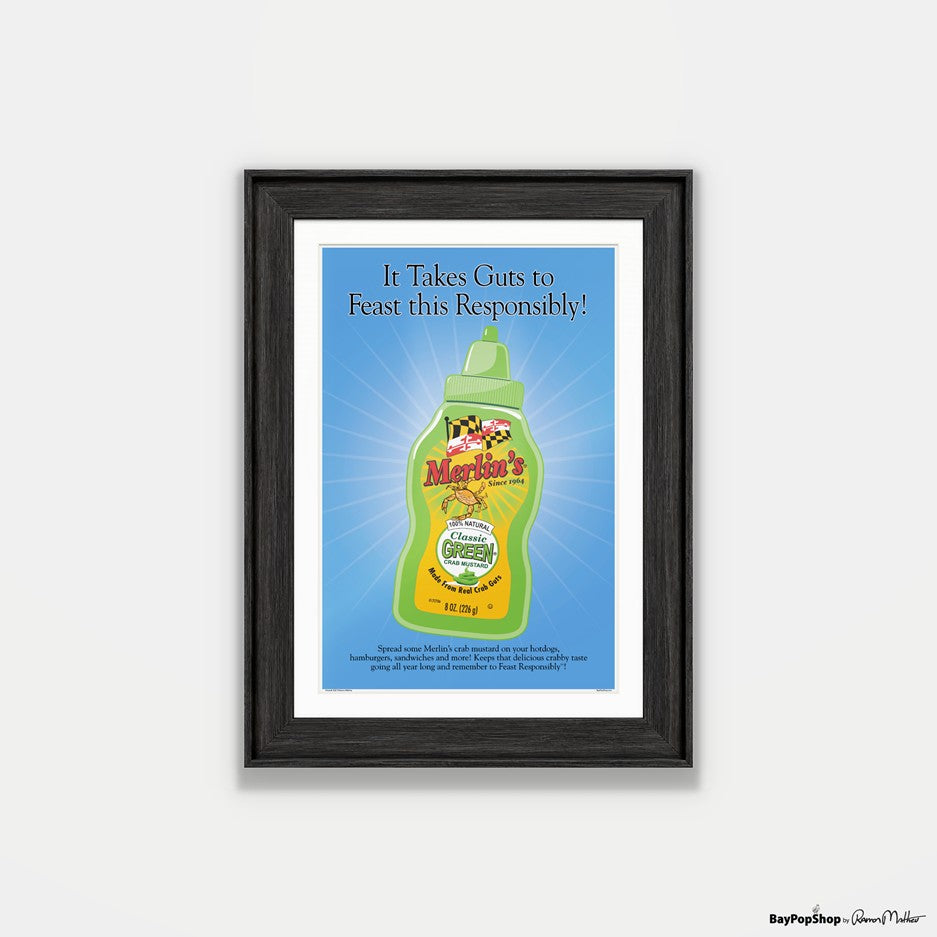 "Merlin'S Green Mustard" Open Edition Art Print by Ramon Matheu