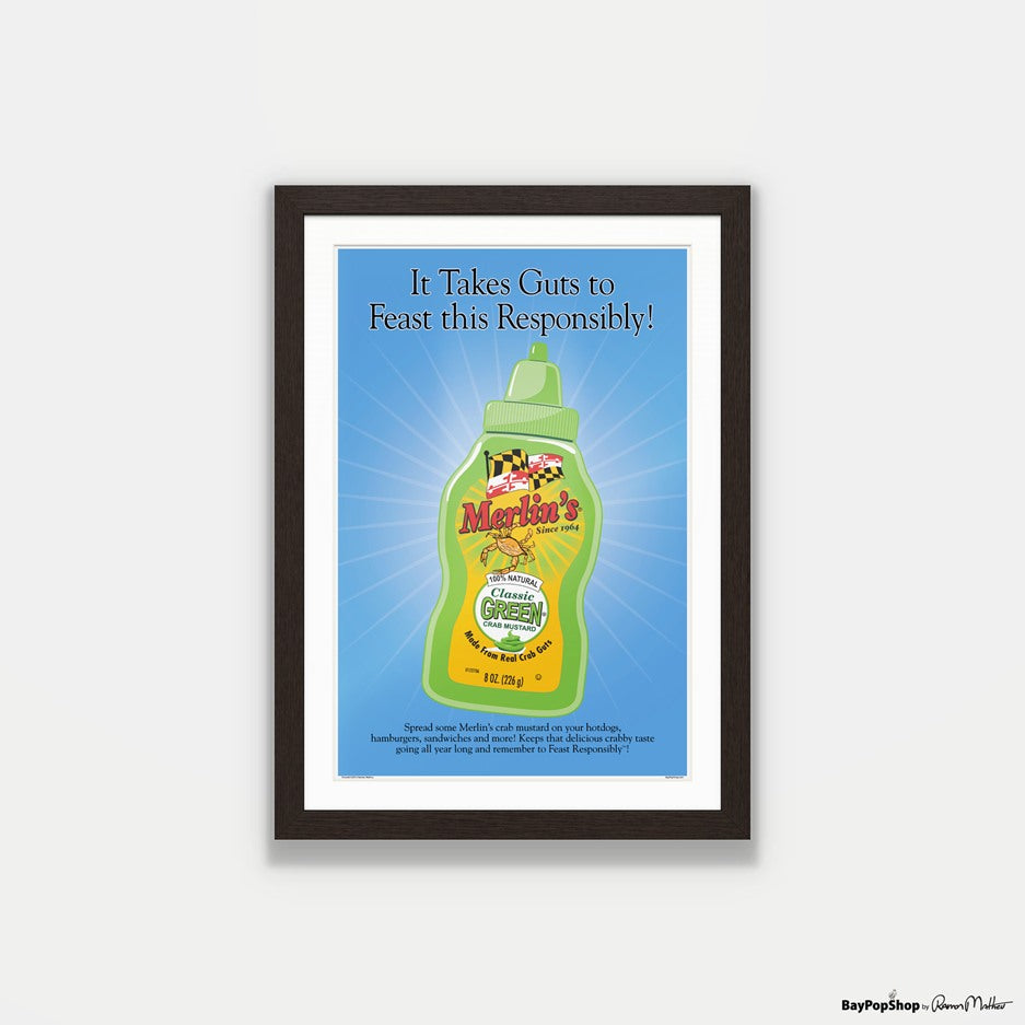 "Merlin'S Green Mustard" Open Edition Art Print by Ramon Matheu