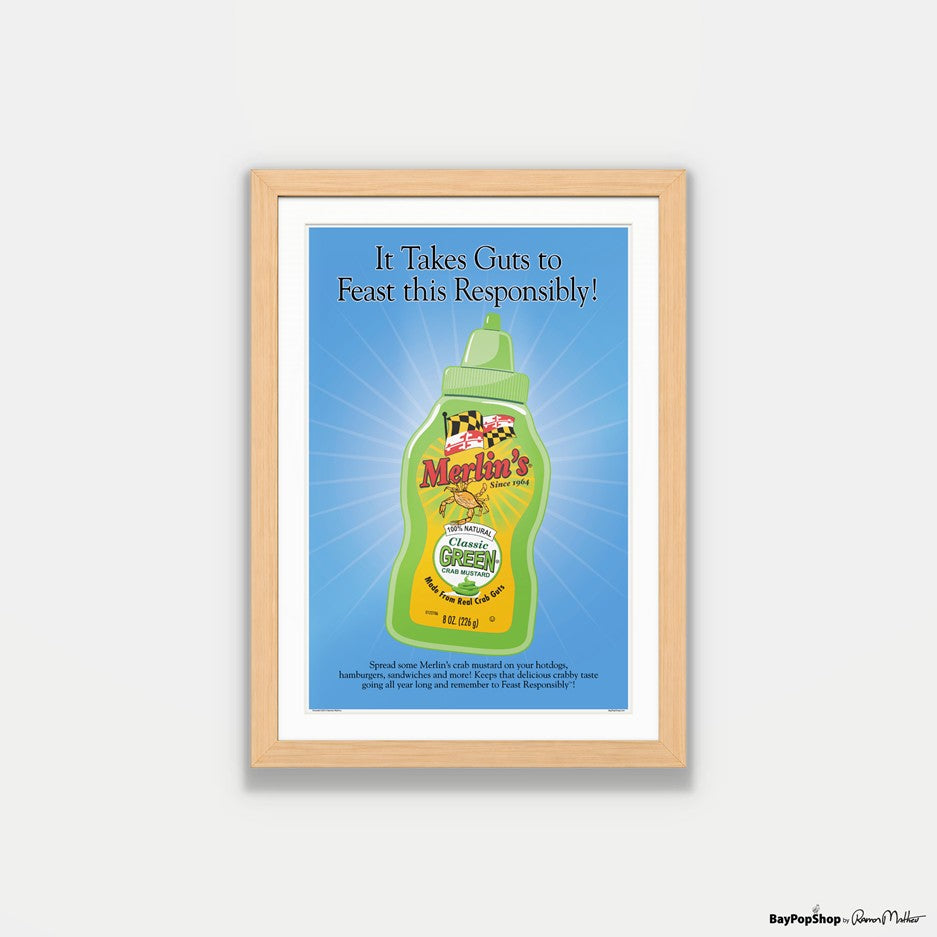 "Merlin'S Green Mustard" Open Edition Art Print by Ramon Matheu