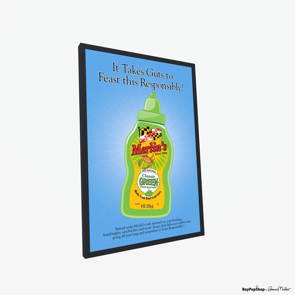 "Merlin'S Green Mustard" Open Edition Art Print by Ramon Matheu