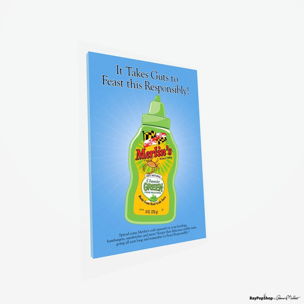 "Merlin'S Green Mustard" Open Edition Art Print by Ramon Matheu