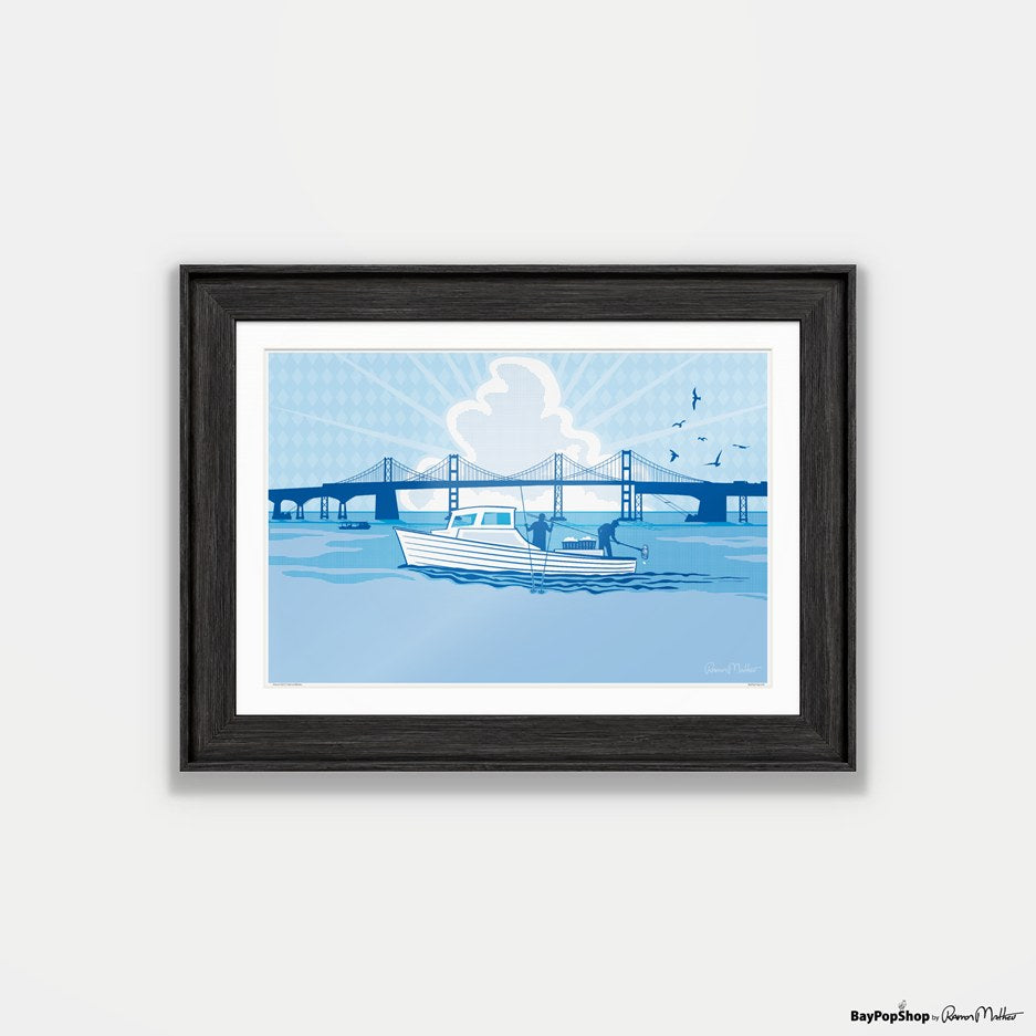 "Oyster Tongers" Open Edition Art Print by Ramon Matheu