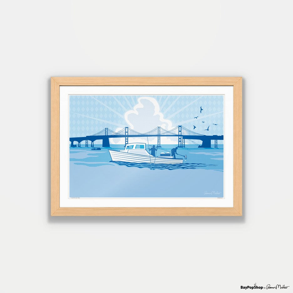 "Oyster Tongers" Open Edition Art Print by Ramon Matheu
