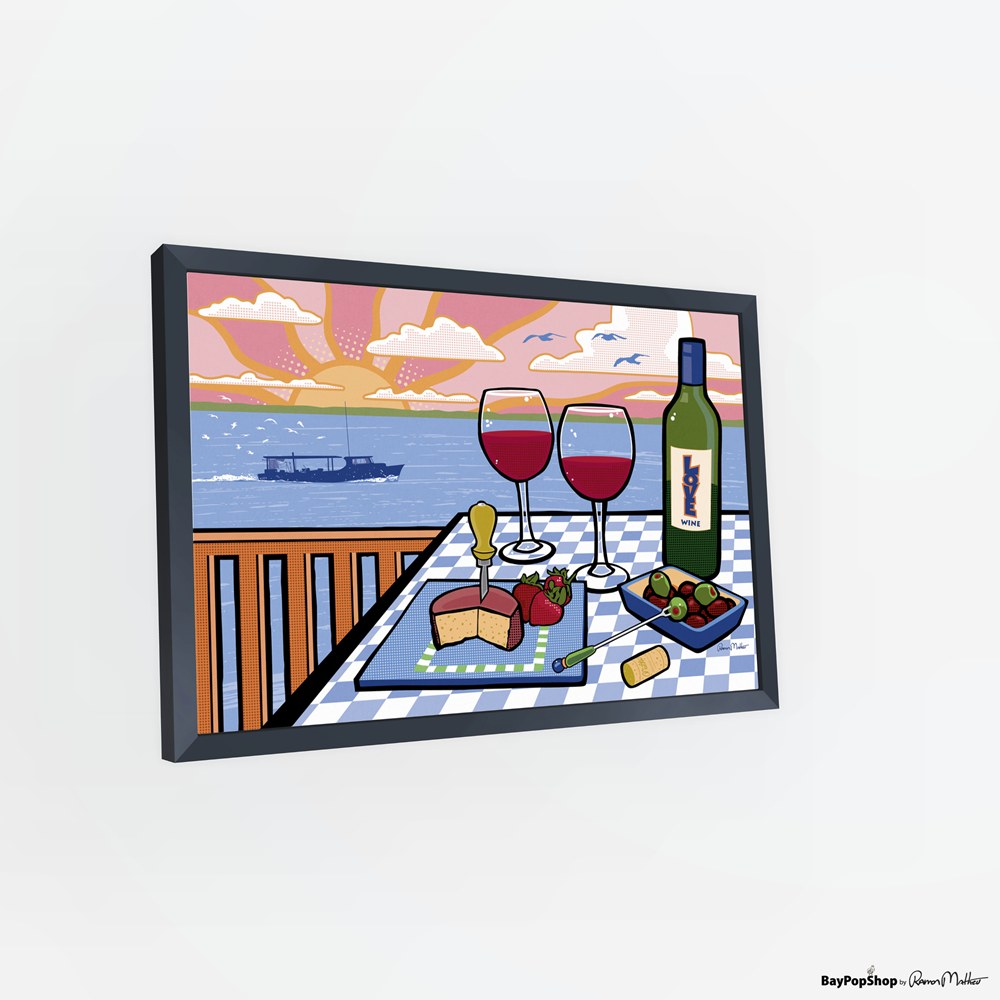 "Wine Watching Watermen" Open Edition Art Print by Ramon Matheu