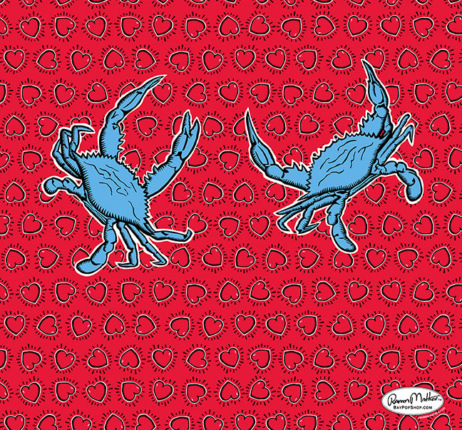 Crabs Holding Hearts Neck Gaiter